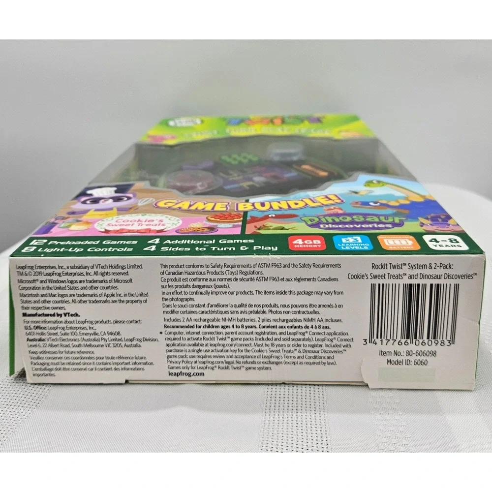 LeapFrog RockIt Twist Game Bundle Green Handheld Learning System 80-606098 NEW